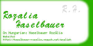 rozalia haselbauer business card